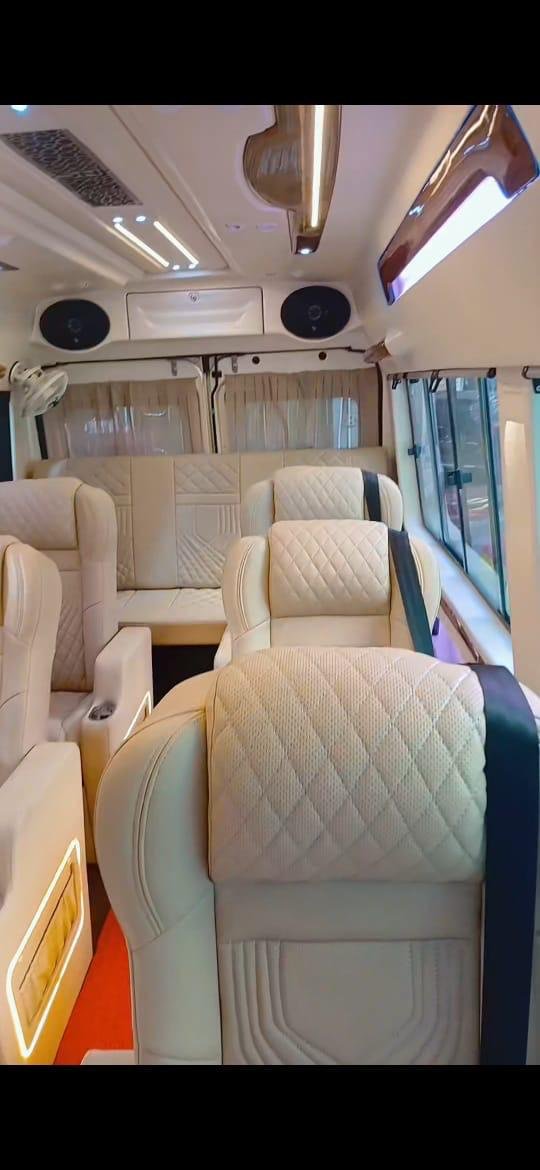Tempo Traveller interior seating, Bangalore group travel